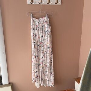 Blue Rain Colorful Patterned Maxi Skirt